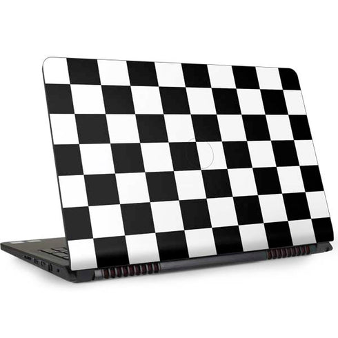 Black and White Checkered Dell Inspiron Skin